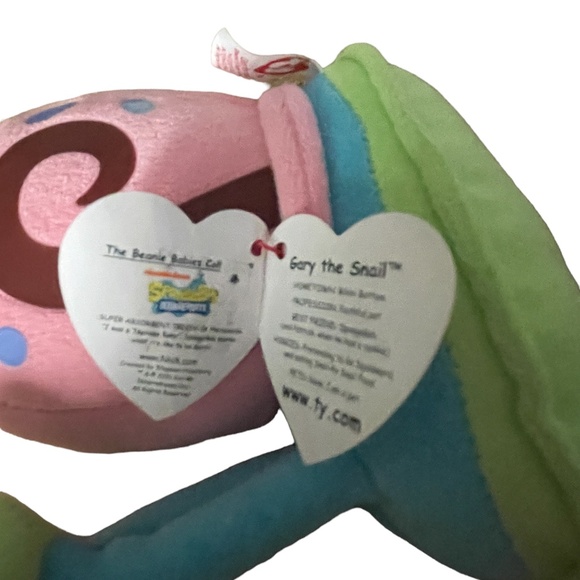 Sponge Bob Square Pants "GARY the SNAIL" Ty Beanie Babies - Picture 10 of 16